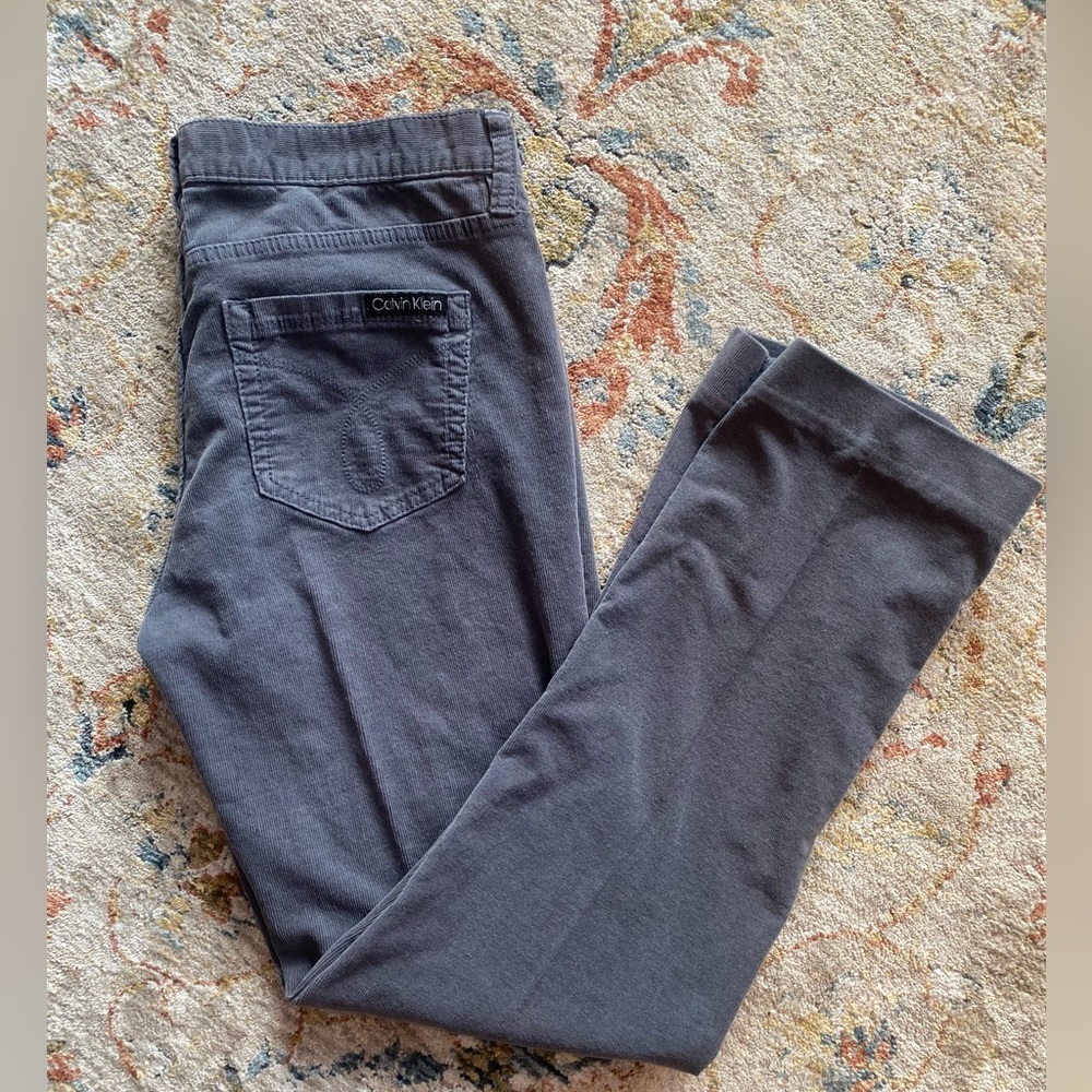 Calvin Klein Jeans. Grey corduroy. Size 10.